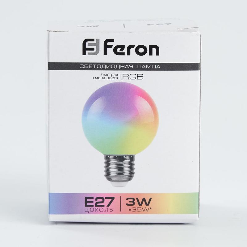 Лампа светодиодная LB-371 (3W) 230V E27 RGB для белт лайта G60 матовый быстрая смена цвета — миниатюра 4