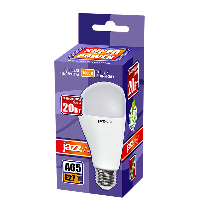 Лампа светодиодная  POWER PLED- SP A60 20w E27 3000K 230/50 |  .5009455A |  Jazzway — миниатюра 2