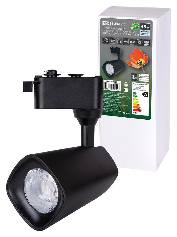 Светильник трековый однофазный LED TRL-02-045-NB 45 Вт, 24°, 4000 К, 90 Ra, черный, | SQ0369-0027 | TDM — TDM ELECTRIC