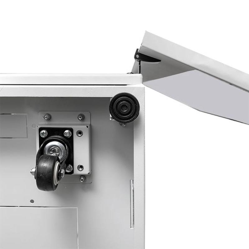 Шкаф напольный 19" TERACOM PRO 18U 600x600 мм двери стеклянная с замком-ручкой и металлическая серый |TRP-NTC-1866-41G| EKF — миниатюра 20