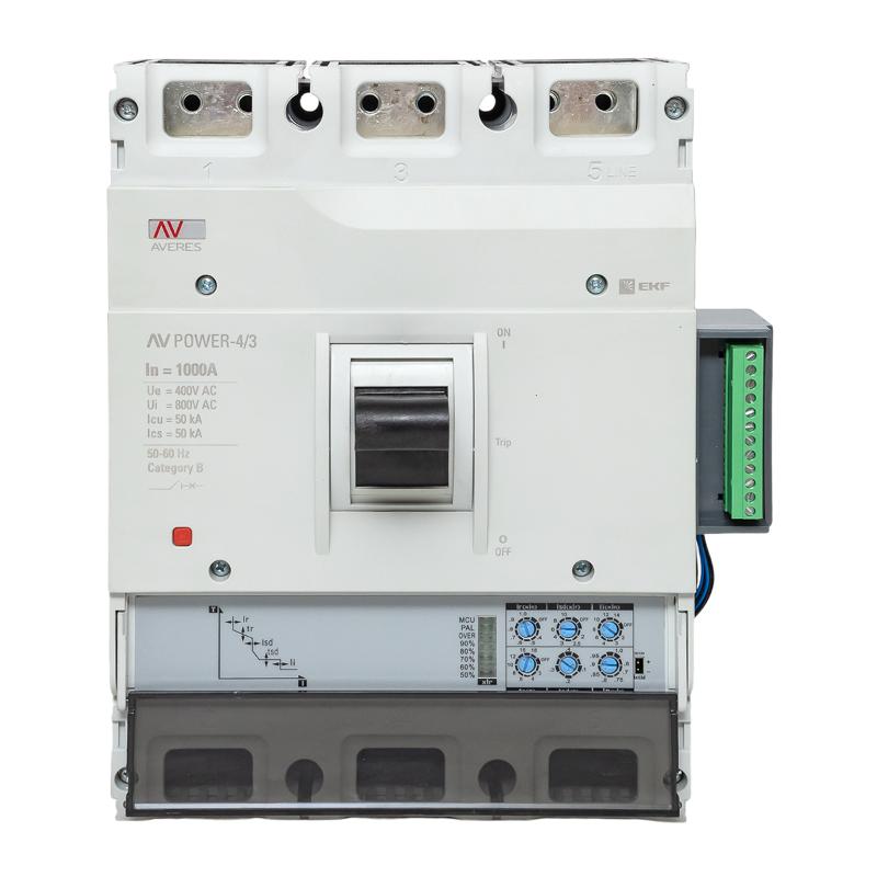 Выключатель автоматический AV POWER-4/3 1000А 50kA ETU2.2 | mccb-43-1000-2.2-av | EKF — миниатюра 3