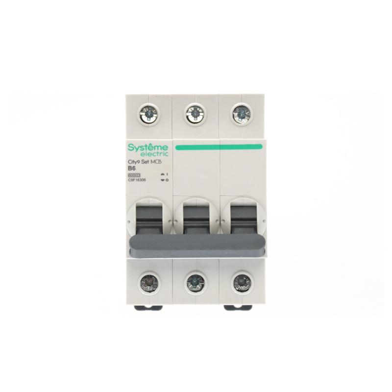 Выключатель автоматический трёхполюсный 6A B 6kA City9 | C9F16306 |Systeme Electric — миниатюра 3