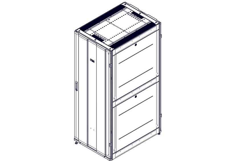 Шкаф Systeme Electric, серия Uniprom, 42U-750/1070, боковые панели 4шт, черный | UR3150 | SE — миниатюра 4