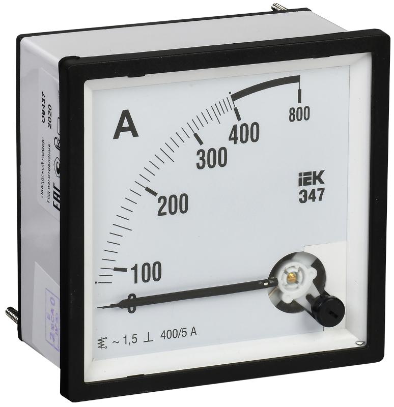 Амперметр Э47 400/5А кл. точн. 1,5 72х72мм | IPA10-6-0400-E | IEK — IEK (ИЭК)