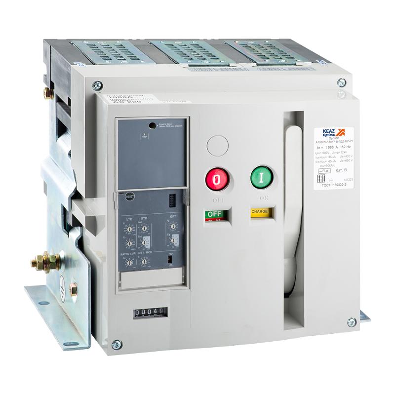 Выключатель автоматический воздушный OptiMat A-1600-S2-3P-85-F-MR8.0-F-C2202-M2-P02-S1-06 | 336210 | КЭАЗ — КЭАЗ (Курский электроаппаратный завод)
