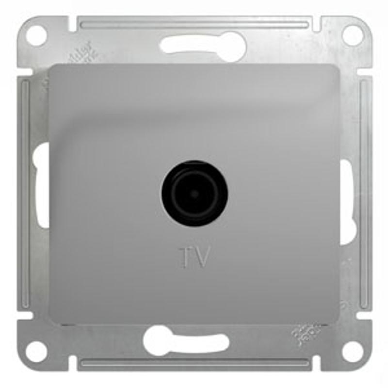 Glossa Алюминий TV Розетка одиночная 1DB | GSL000391 | SE — Systeme Electric