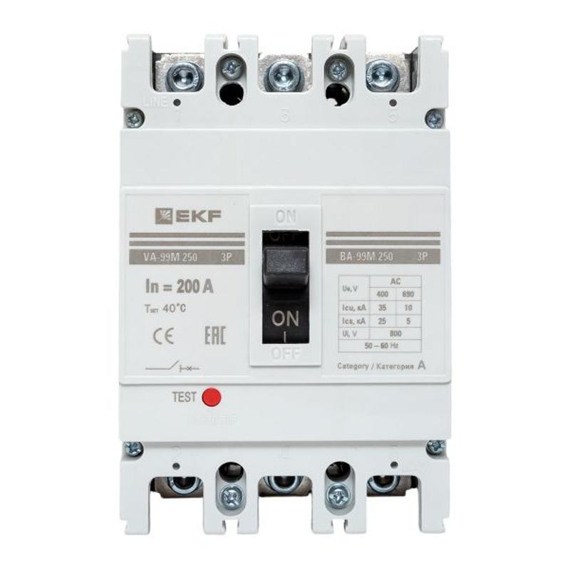 Выключатель автоматический ВА-99М 250/200А 3P 35кА EKF Basic | mccb99-250-200m | EKF — миниатюра 10