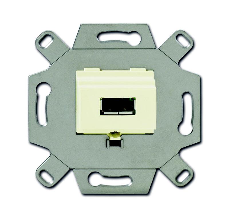 Механизм USB-розетки/разъёма, USB-type A, USB2.0, 5 полюсов, цвет слоновая кость | 0230-0-0418  | 2CKA000230A0418 | ABB — ABB