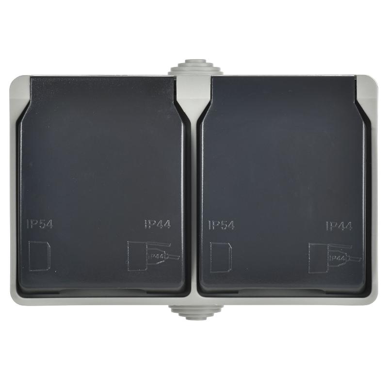 Форс Розетка 2-местная О/У с/з РСб22-3-ФСр IP54 | ERS22-K03-16-54-DC | IEK — миниатюра 3