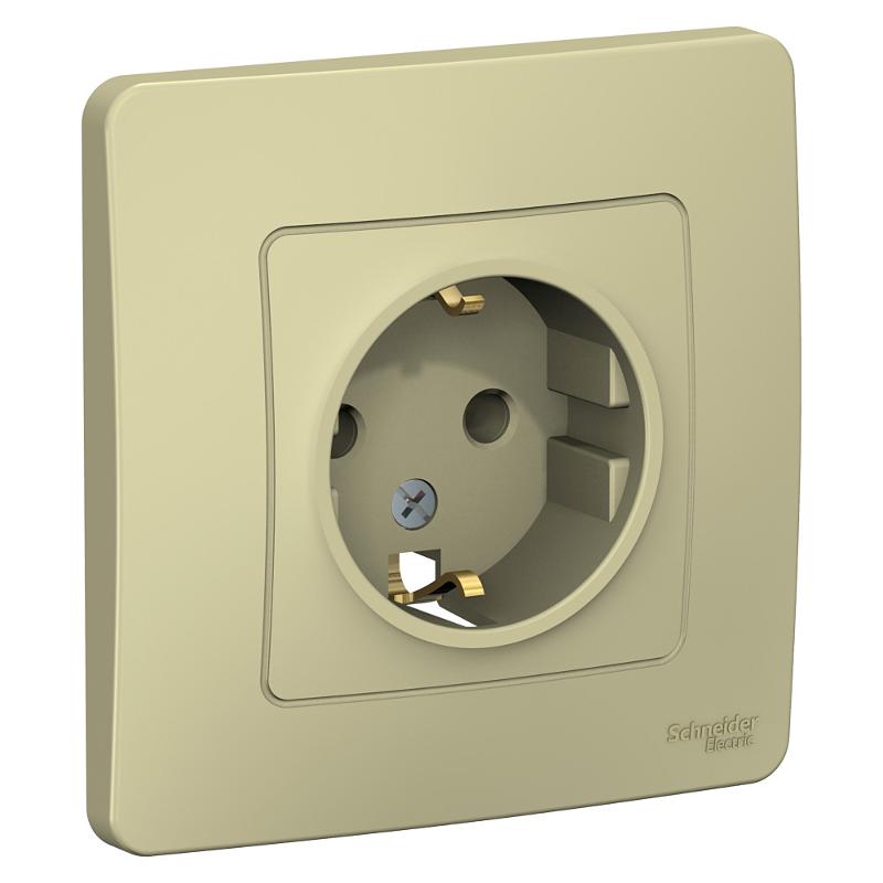 Blanca Бежевый С/У Розетка с з/к без шторок, 16А, 250В | BLNRS001017 | SE — Systeme Electric