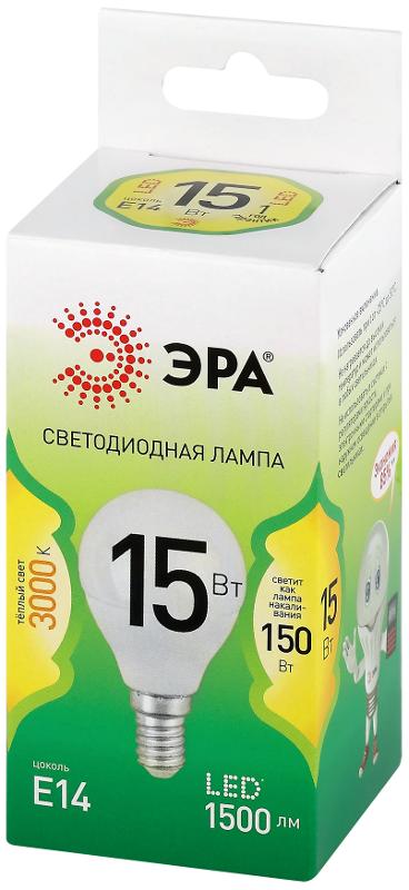Лампа светодиодная  GREEN LINE LED P45-15W-830-E14 GL E14 15 Вт шар теплый свет | Б0066982 | ЭРА — миниатюра 5