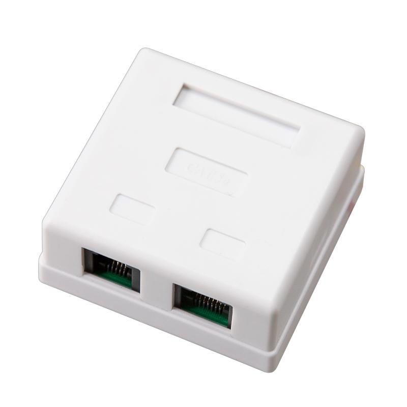 Комбинированная розетка RJ-45(8P-8C) + RJ-11(6P-4C), внешняя | 03-0120 | REXANT — REXANT