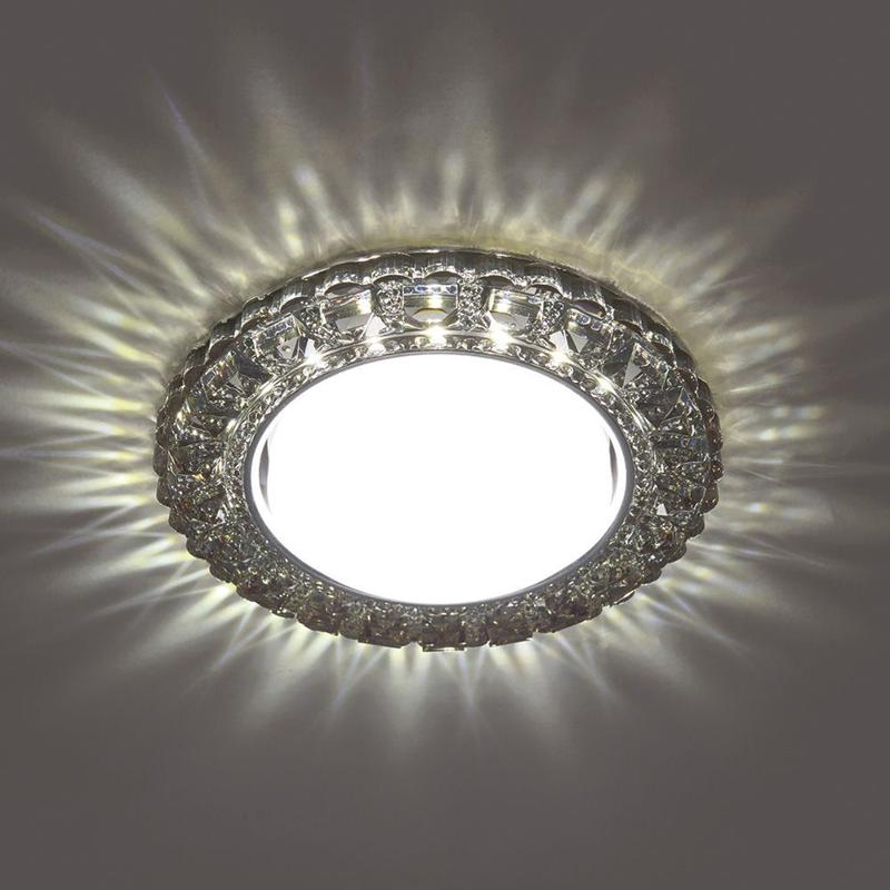 Светильник точечный встраиваемый декоративный CD4045 20LED*2835 SMD 4000K, 15W GX53, без лампы, серый, хром | 41410 | Feron — миниатюра 4
