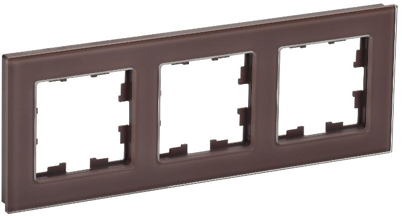 BRITE Рамка 3-ая РУ-3-2-БрТБ стекло темная бронза | BR-M32-G-K45 | IEK — IEK (ИЭК)