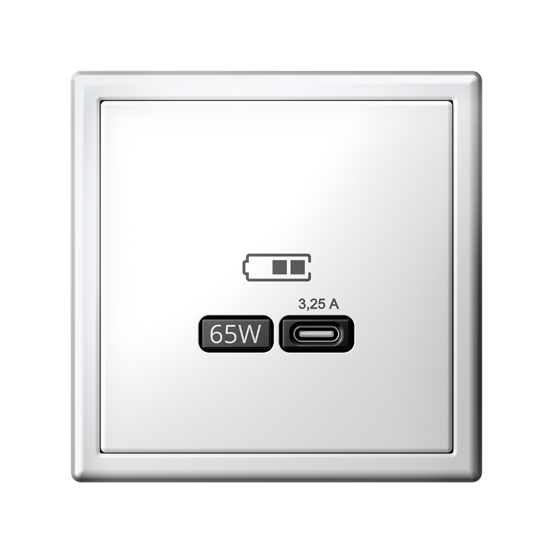 ArtGallery Лотос Розетка USB тип-С 65Вт высокоскор.заряд. QC, PD, механизм | GAL001327 | SE — миниатюра 5