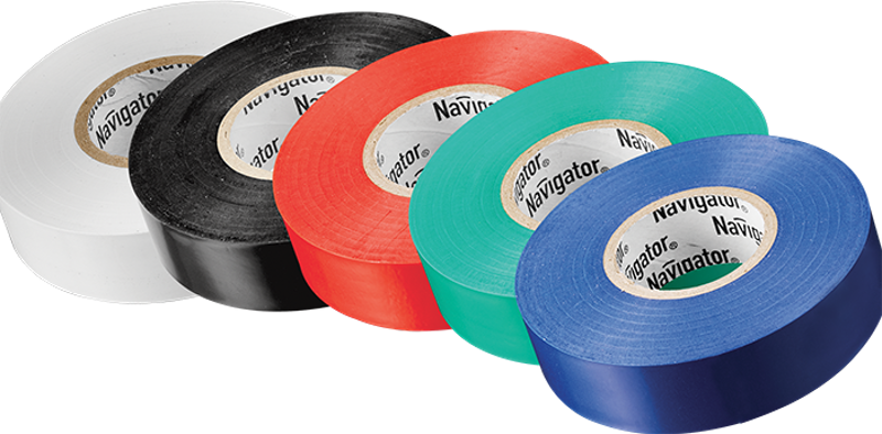 Изолента NIT-B15-10/S 5 цветов (5 шт/набор) |  61313 | Navigator — Navigator