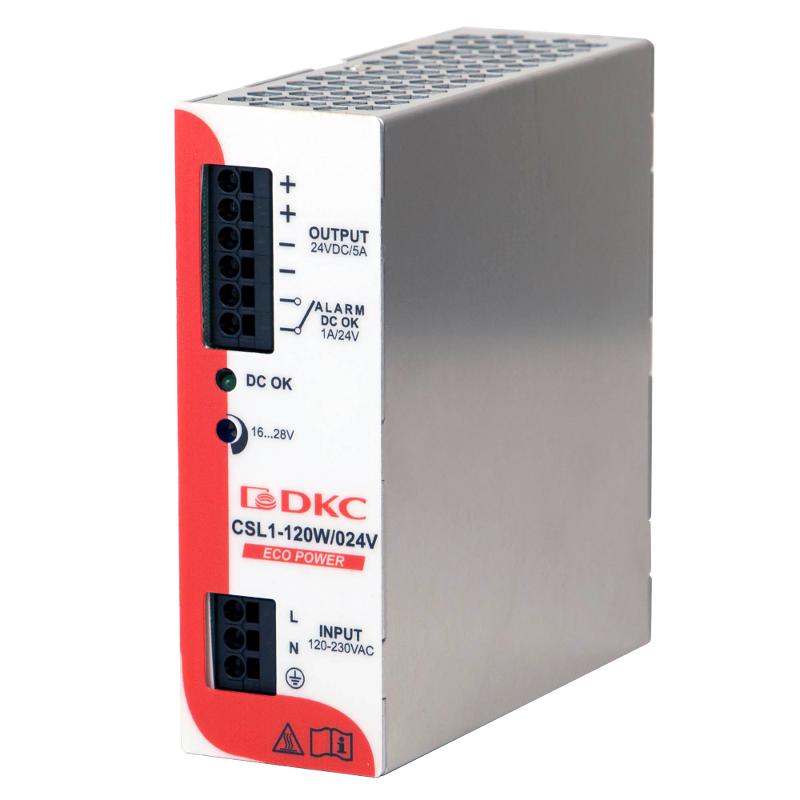 Источник питания "ECO POWER", однофазный, 120Вт, 5А, 24В | XCSL1120W024VAA | DKC — DKC (ДКС)
