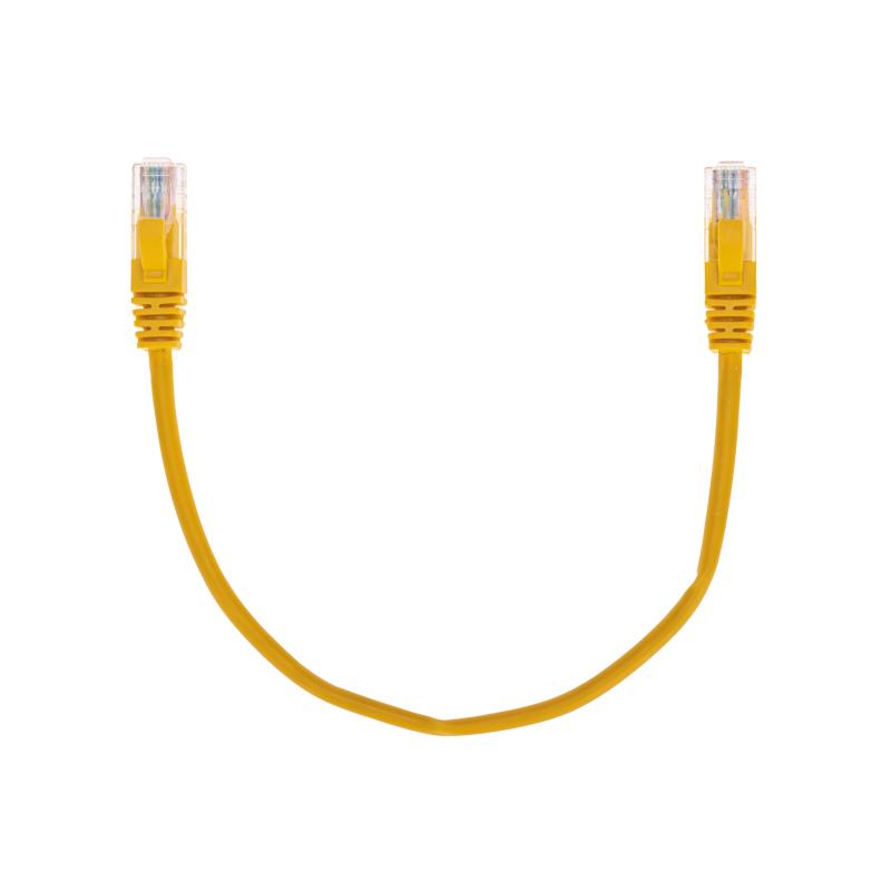Патч-корд U/UTP, CAT 5e, RJ45-RJ45, 26AWG, LSZH, желтый, 0,3м REXANT | 02-0105-03 | REXANT — фото 1 | Sento