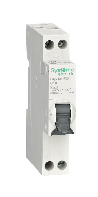 АВДТ City9 1П+Н C10 6000A 30мА A 18мм | C9D73610 | SE — Systeme Electric