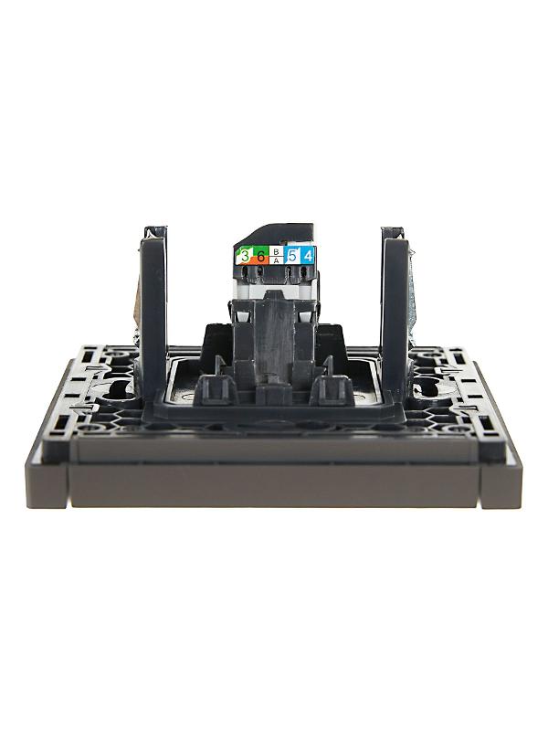 FORTE&PIANO Розетка комп. RJ45 кат.5E FP332 серый | FP-K10-1-K03 | IEK — миниатюра 5