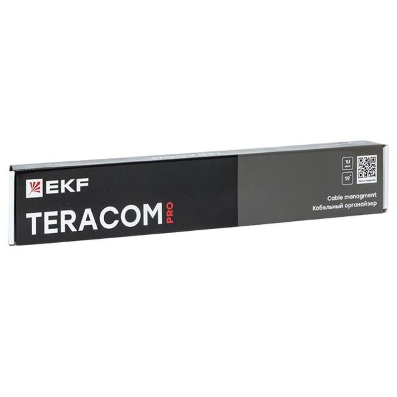 Кабельный органайзер TERACOM PRO с крышкой 19" 1U пластиковый черный | TRP-1CORF-PL-BK | EKF — миниатюра 14