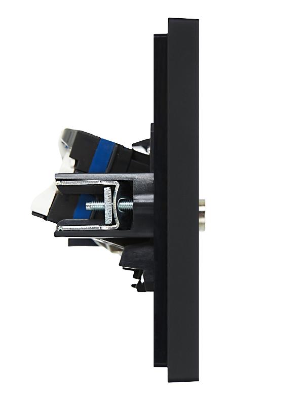 FORTE&PIANO Розетка двойная TV+RJ45 кат.6 FP137 черный | FP-AK20-2-K02 | IEK — миниатюра 4