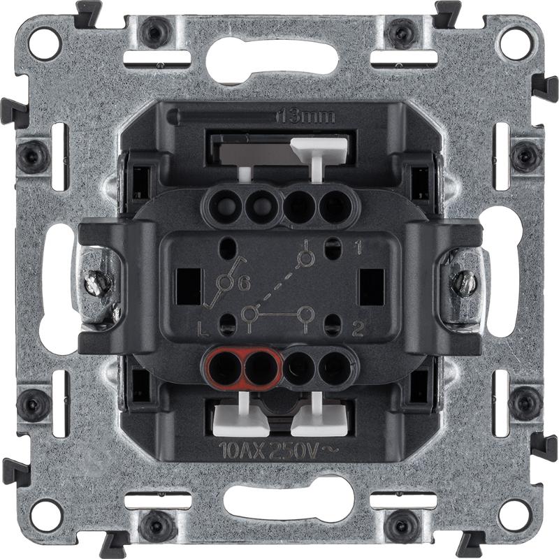 Valena LIFE DIY Белый Переключатель 1-клавишный 10А 250В — миниатюра 2