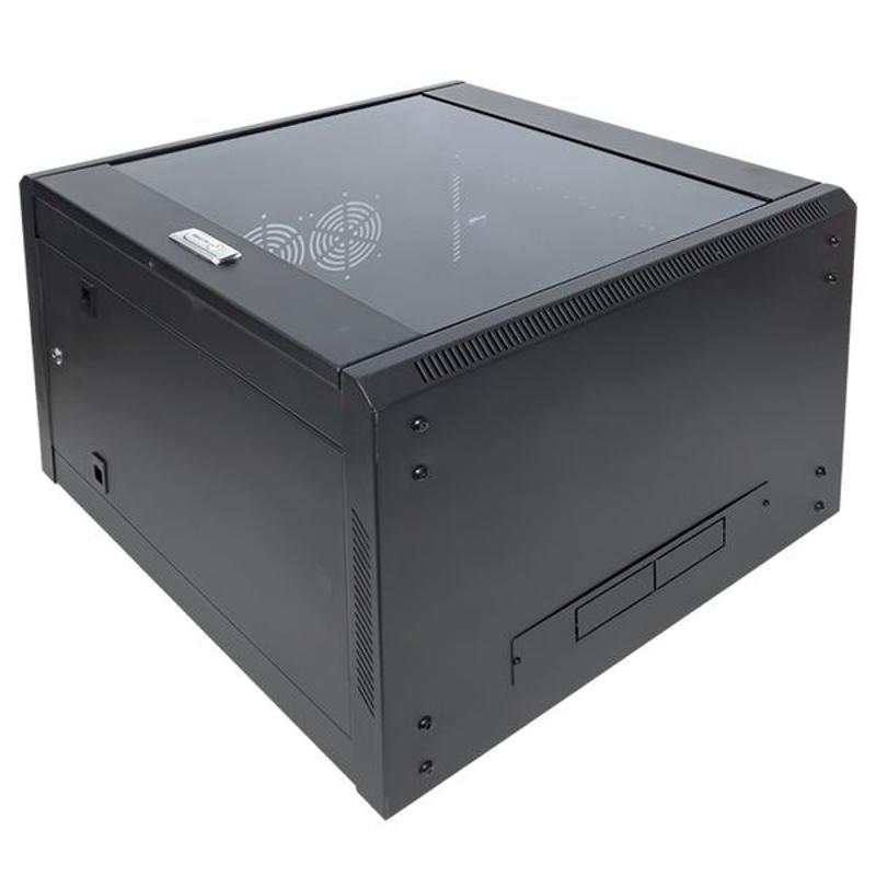 Шкаф настенный 19" TERACOM PRO 12U 600х450 мм дверь стеклянная с замком-ручкой чёрный | TRP-WLL-1264-40B | EKF — миниатюра 47