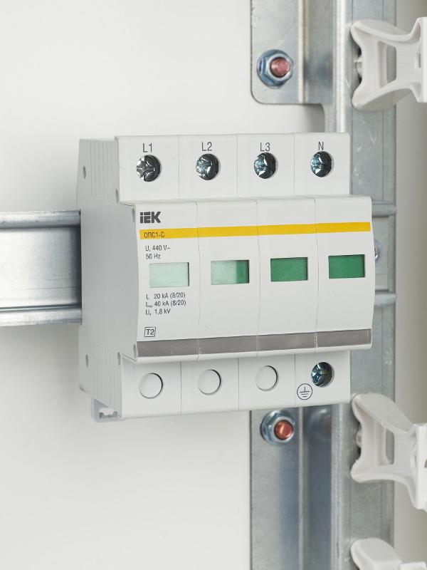 Ограничитель импульсного перенапряжения ОПС1-C 4Р In=20kA Un=400B Im=40kA | MOP20-4-C | IEK — миниатюра 9