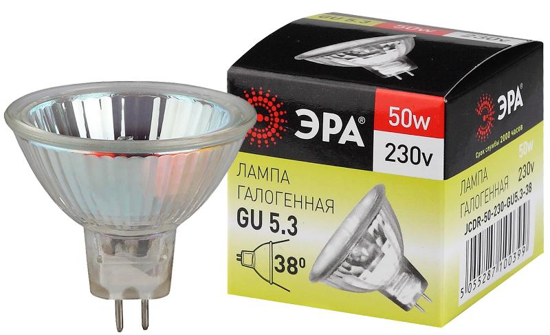 Лампа галогенная 50Вт 220В GU5.3 JCDR (MR16) | C0027365 | ЭРА — ЭРА (Энергия света)