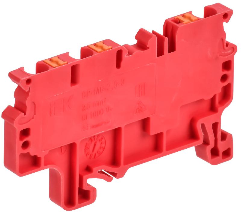 ARMAFIX Клемма пруж. Push In CP-MC 3 выв. 2,5мм2 красная | AF-CT22-00-3-K04-002 | IEK — миниатюра 2