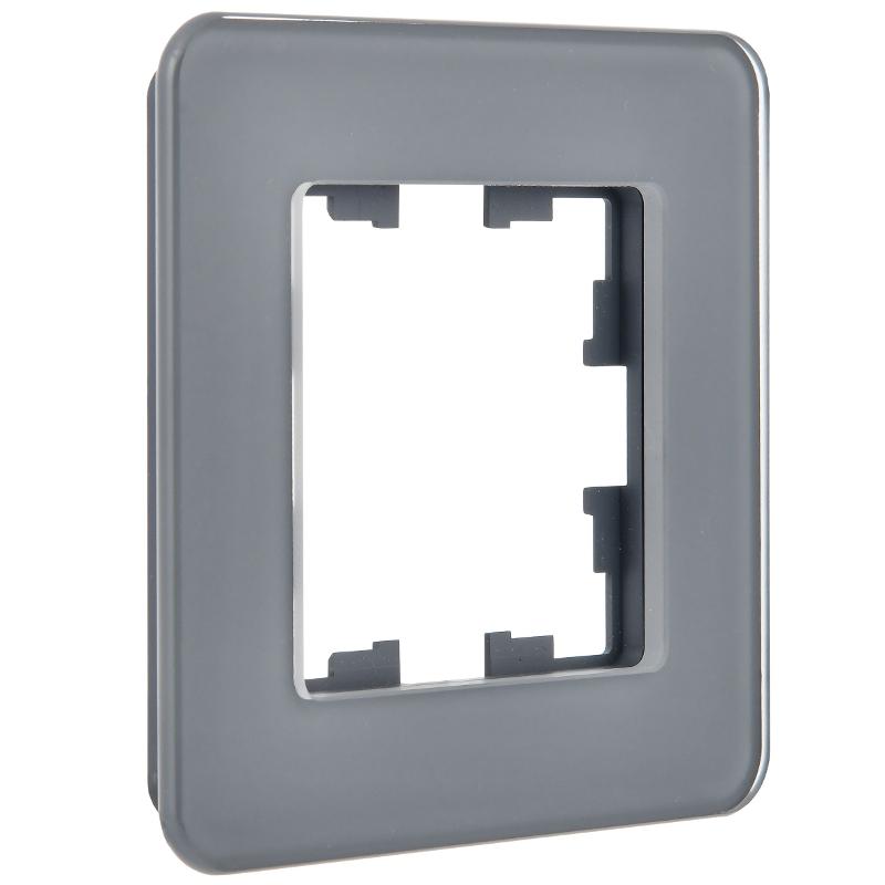 BRITE Рамка 1-ая РУ-1-2-Бр стекло графит RE | BR-M12-G-41-K53 | IEK — миниатюра 3