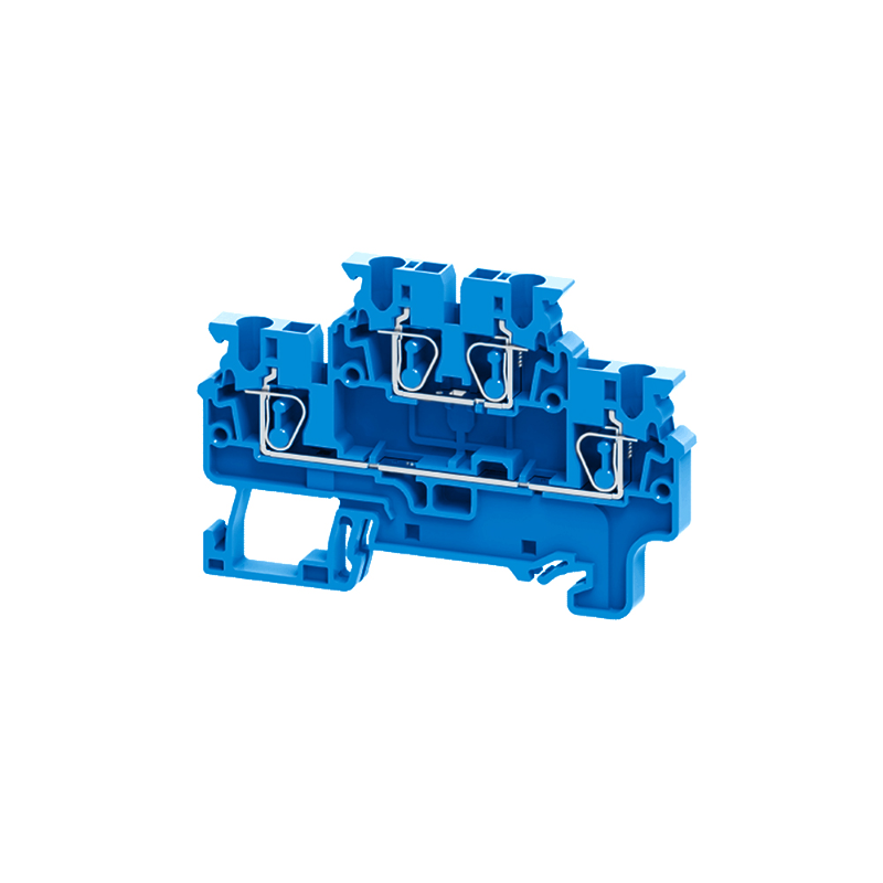 Клеммы двухярусные пружинная OptiClip CXDL-2,5-2L-I-BU-синий | 289765 | КЭАЗ — КЭАЗ (Курский электроаппаратный завод)