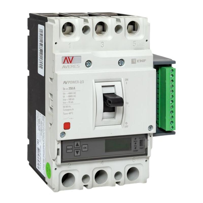 Выключатель автоматический AV POWER-2/3 250А 100kA ETU6.2 AVERES | mccb-23-250H-6.2-av | EKF — миниатюра 1