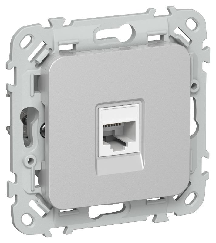 FLITE Розетка компьютерная RJ45 кат.5Е UTP РК5е-1-0-ФлА алюминий | FI-K12-1-K47 | IEK — IEK (ИЭК)