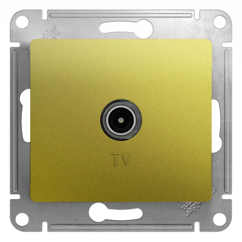 Glossa Фисташковый Розетка TV проходная 4DB | GSL001092 | SE — Systeme Electric