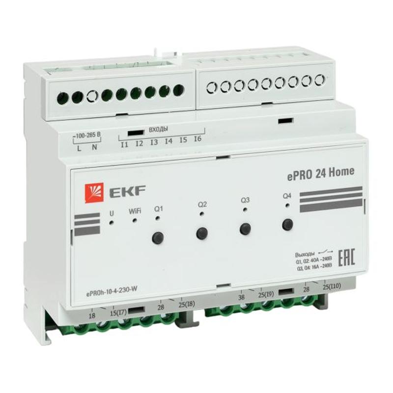 Контроллер ePRO24 удаленного управления 6вх\4вых 230В WiFi Home | ePRO-h-10-4-230-W | EKF — миниатюра 1