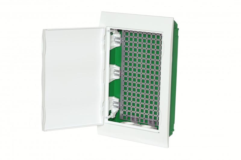 City9 Box IT корпус встраиваемый с белой дв. 3ряд/36мод 2 розетки | EZ9E312P2FIT | SE — Systeme Electric