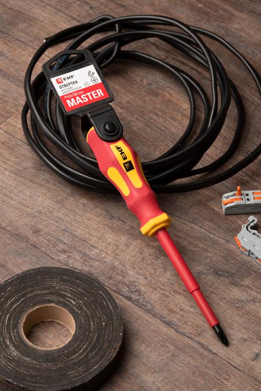 Отвертка Master PH2x100 мм 1000В EKF Basic|ph-2-100-mas-in|EKF — миниатюра 9