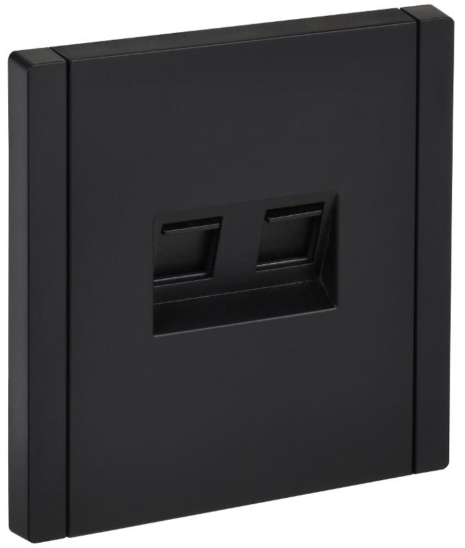 FORTE&PIANO Розетка комп. 2-ая RJ45 кат.5E FP133 черный | FP-K20-1-K02 | IEK — IEK (ИЭК)