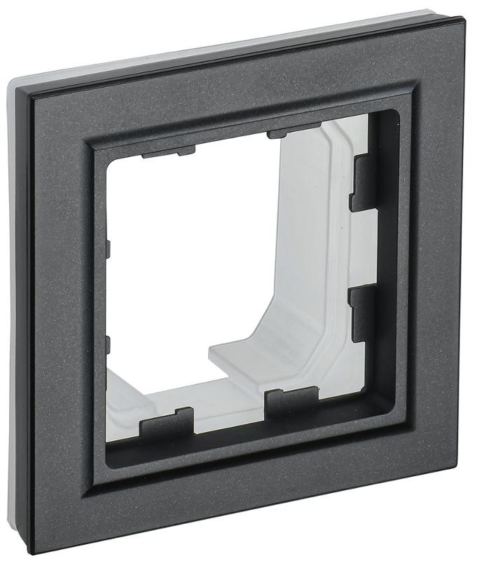 BRITE Рамка 1-ая IP44 РУ-1-БрЧ-44 черный | BR-M12-44-K02 | IEK — миниатюра 1
