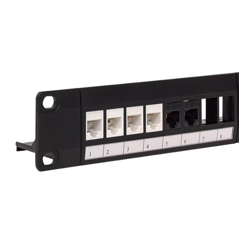 Патч-панель модульная TERACOM PRO 19'' 1U неэкранированная 24 порта с органайзером (пустая) | TRP-MODP-UTP-1U24 | EKF — миниатюра 10