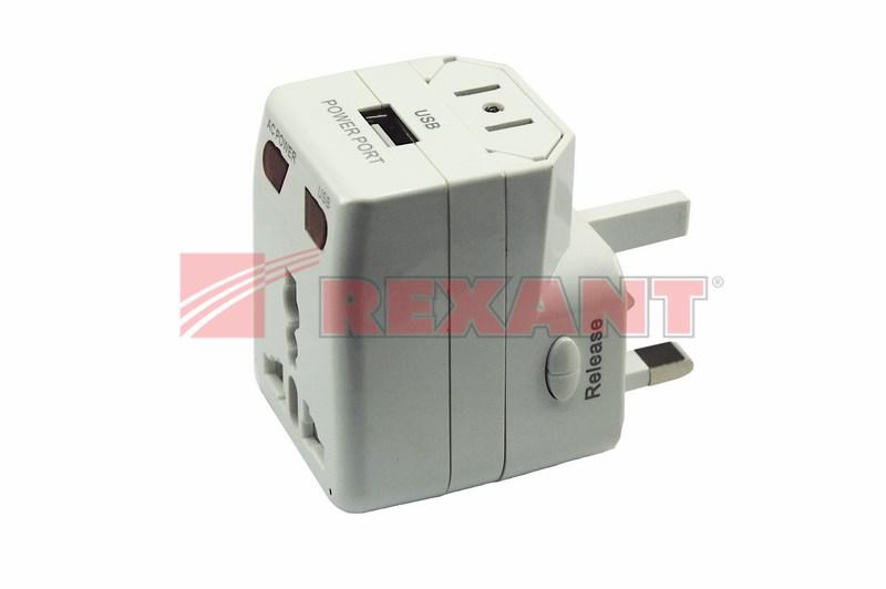 Адаптер сетевой «Путешественник» с USB | 11-1051 | REXANT — миниатюра 2