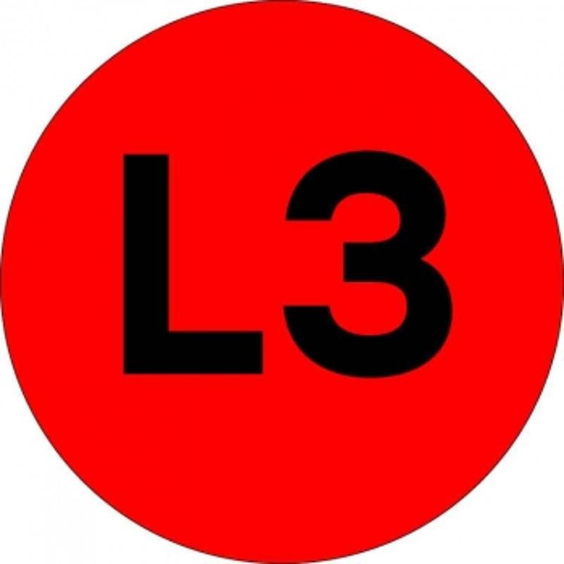 Наклейка "L3" d=20мм PROxima | an-2-15-2 | EKF — миниатюра 1