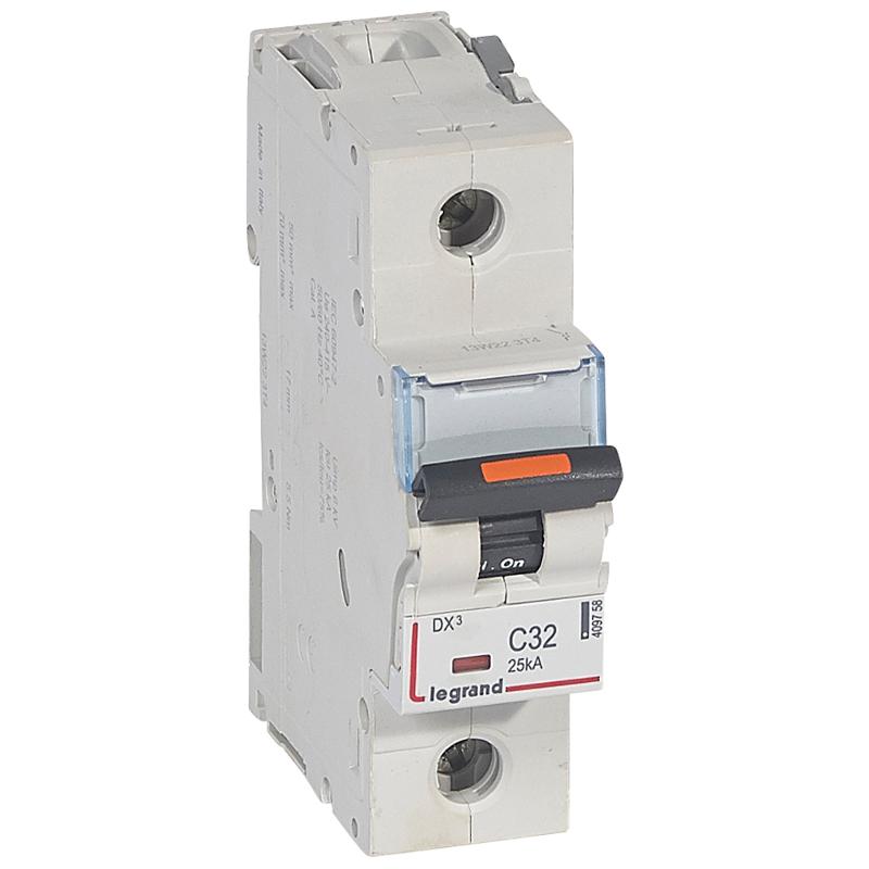 Выключатель автоматический  однополюсный DX3 32А C 25кА (1,5 мод) | 409758 | Legrand — Legrand