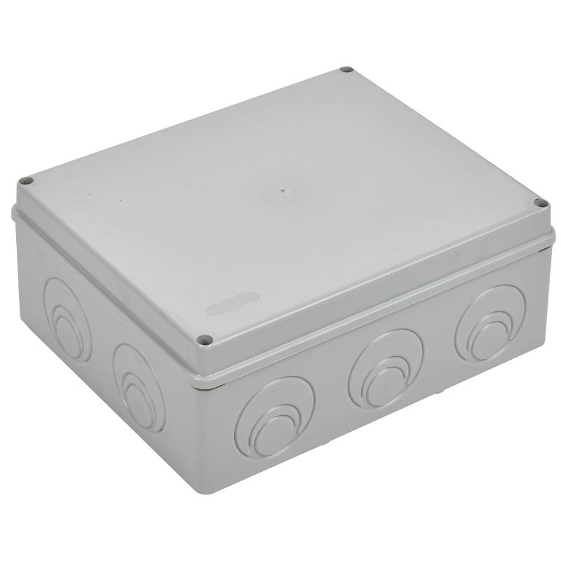 Коробка распределительная КМ41342 для о/п 240х195х90 мм IP55 (RAL7035, монт. плата, кабельные вводы 5 шт) | UKO10-240-195-090-K52-55 | IEK — миниатюра 4