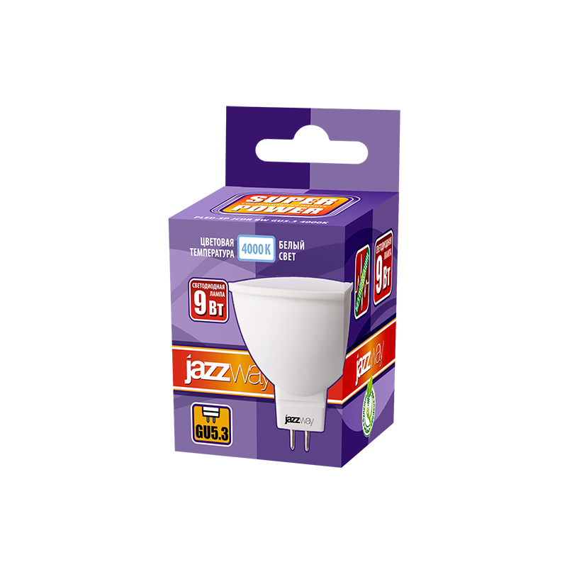 Лампа светодиодная PLED- SP JCDR 9w GU5.3 4000K-E | .5019577 | Jazzway — миниатюра 2