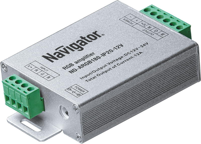 Усилитель сигнала для светодиодной ленты LED ND-ARGB180-IP20-12V 180/360Вт 12/24В IP20 | 71494 | Navigator — фото 1 | Sento