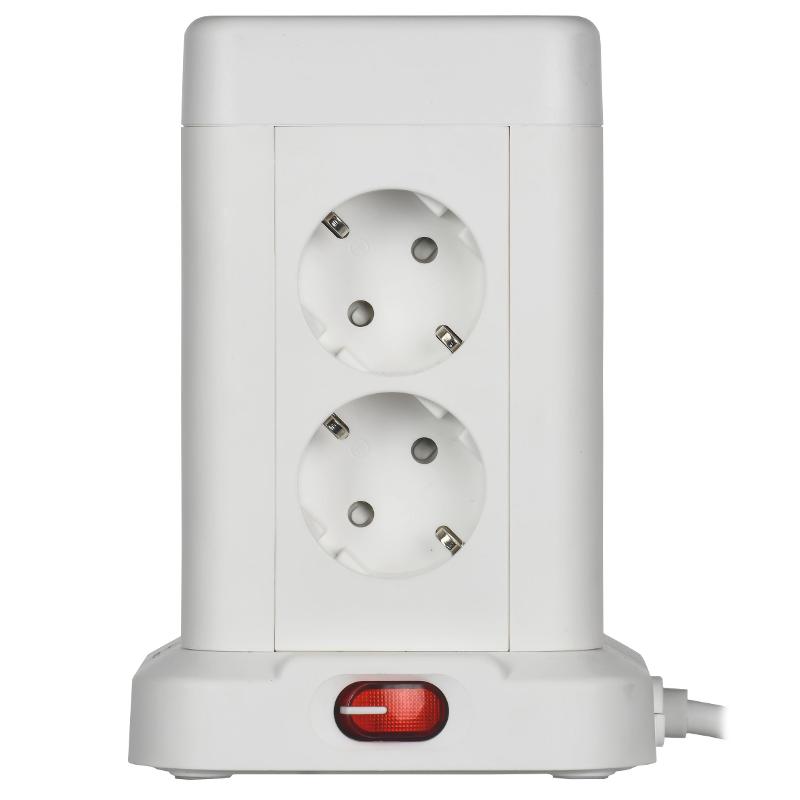 DOMINIC Удлинитель У08K 1,5м 3х1мм2 USB A+C 20Вт бел | DN-YP30-16-08-01-ZKU-K01 | IEK — миниатюра 3