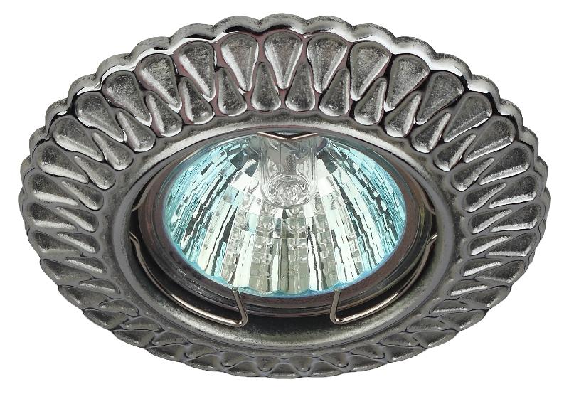 Светильник встраиваемый ST4 CH/SS штампованный MR16,12V/220V, 50W сатин серебро/хром | Б0036482 | ЭРА — миниатюра 2